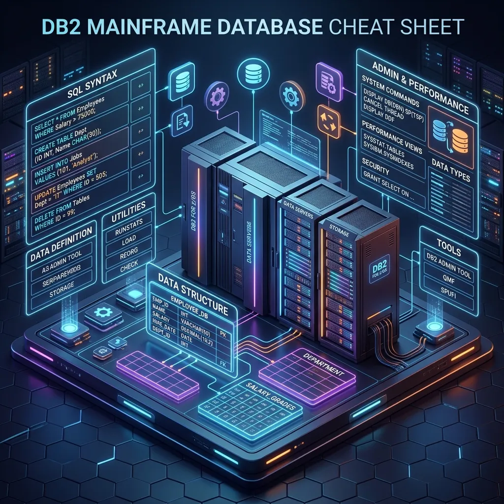 DB2 Cheat Sheet 2026: Essential Commands, Syntax & Reference