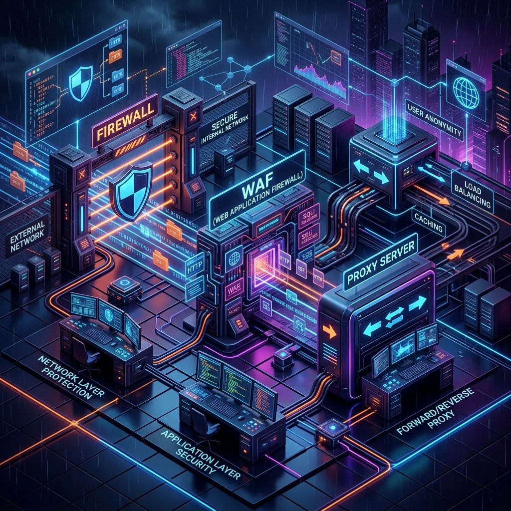 Firewalls, WAFs, and Proxies: The Gateway Shield