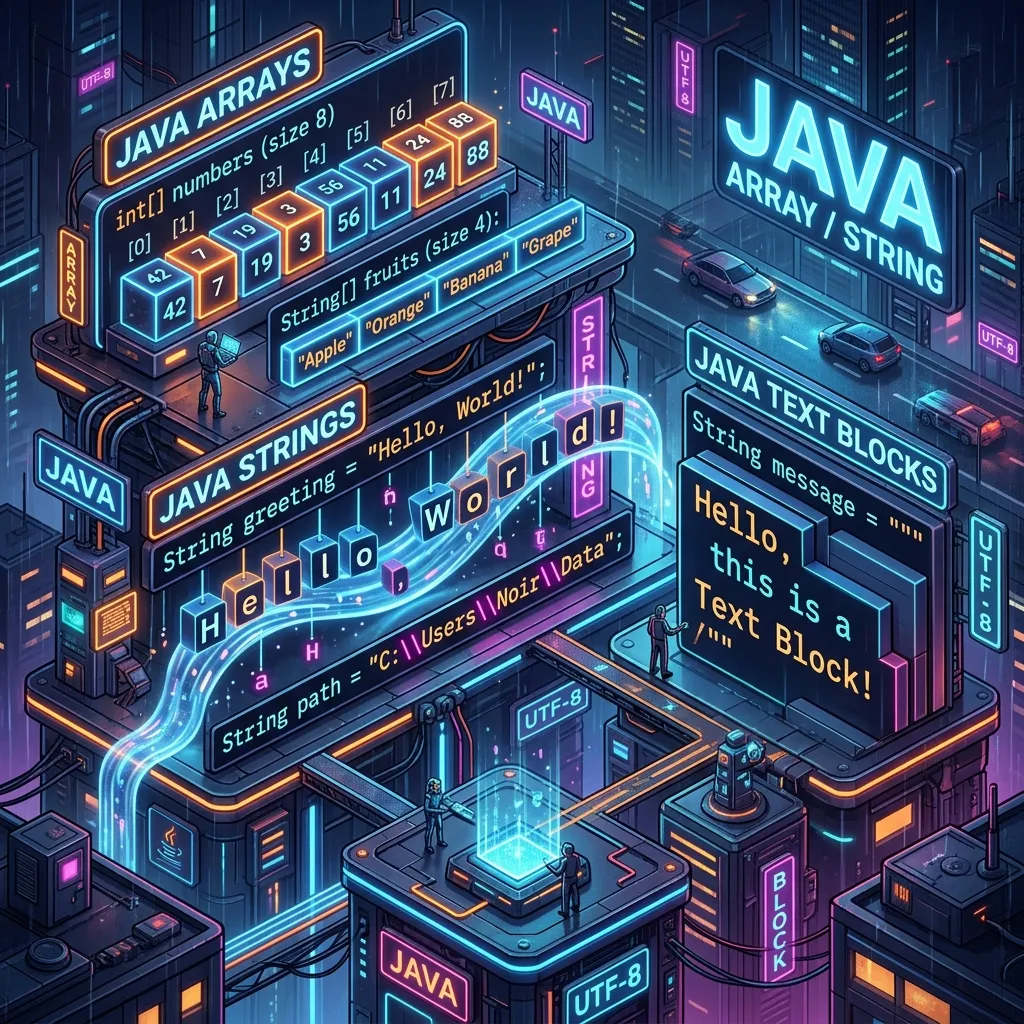 Java Arrays, Strings, and Modern Text Blocks