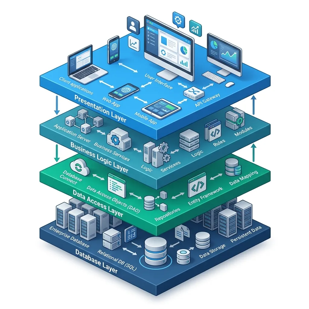 Layered (N-Tier) Architecture: The Enterprise Standard - Full Technical Deep Dive