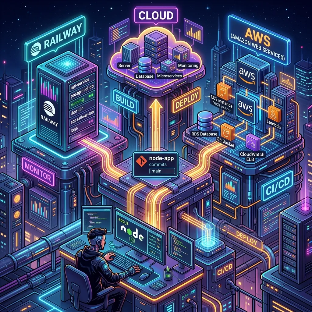 Deploying Node.js to the Cloud — Railway, Render & AWS